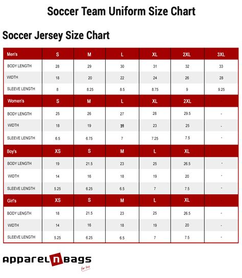 world soccer jersey size